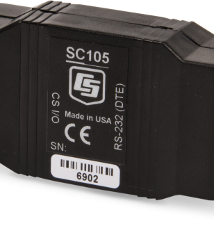 SC105 CS I/O to 9-Pin RS-232 DCE Synchronous Interface
